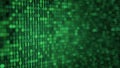 Green digital binary data close-up Royalty Free Stock Photo