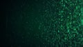 Green digital binary data code with DOF Royalty Free Stock Photo