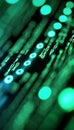 Green Digital Binary Data Flowing Code, Programming Script on a Computer Screen Background Royalty Free Stock Photo