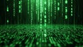 Green Digital Code Flow Data Stream Futuristic Cyberspace Background Technology Network Royalty Free Stock Photo