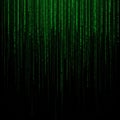 Green Digital Code Rain Abstract Background Royalty Free Stock Photo
