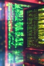 Green Digital Computer Code Scrolling Screen, Portrait Images Generative AI Royalty Free Stock Photo