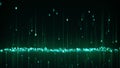Green digital data line made of numbers abstract rendering Royalty Free Stock Photo