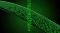 Abstract Green Digital Data Flow Royalty Free Stock Photo