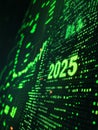 Green Digital 2025 Forecast Futuristic data digital trends technological progress economic growth future prediction