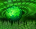 Green digital planet Royalty Free Stock Photo
