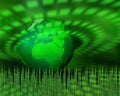 Green digital planet Royalty Free Stock Photo