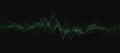 Green digital waveform showing a technical glitch Royalty Free Stock Photo
