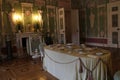 Green dining room in Catherine palace in Tsarskoye Selo