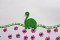 Green foam dinosaur