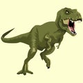 Green dinosaur picture on a white background