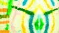 Green Dirty Art Graffiti. Orange Tie Dye Batik