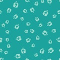 Green Disabled wheelchair icon isolated seamless pattern on green background. Disabled handicap sign. Vector