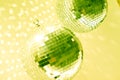 Green disco globes