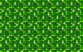 Green disco pattern background.