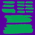 Green Distress Brushes. Colorful Grunge Graphic. Brush Painting. Watercolor Drawing. Hard Grunge. Distress Logo. Grunge Brushes. G Royalty Free Stock Photo
