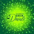 Green diwali firework celebration concept background design