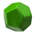 Green dodecahedron Royalty Free Stock Photo