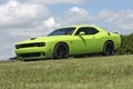 Green dodge challenger