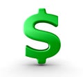 Green dollar sign Royalty Free Stock Photo