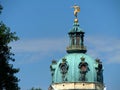 Green dome of the Charlottenburg castel to Berlin in Germany. Royalty Free Stock Photo