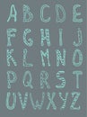 Green doodle font