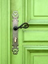 Green door Royalty Free Stock Photo