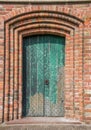 Green door of the church of Loppersum