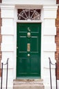 Green door, colour home building Royalty Free Stock Photo