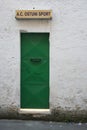 Green door in italy