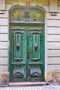 Green door, street of Stockholm