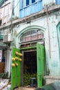 Green Door in Yangon city Myanmar