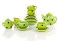 Green dotted tablewear Royalty Free Stock Photo