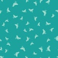 Green Dove icon isolated seamless pattern on green background. Vector