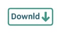 Green Download Button with Text and Arrow, vector design Generative AI Royalty Free Stock Photo