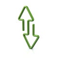 Green download and upload arrows