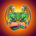 the green dragon esport logo vector