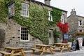 Green Dragon Inn on Route to Hardraw Force Waterfall, North Yorkshire, England, UK Royalty Free Stock Photo