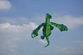 Green dragon shape kite.