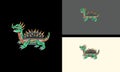 green dragon vector illustration design Royalty Free Stock Photo