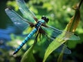 Green dragonfly Made With Generative AI illustration