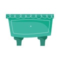 Green drawer furniture living decoration isolated icon