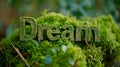 Green Dream concept creative horizontal art poster.