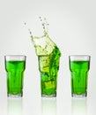 Green drink splash Royalty Free Stock Photo