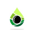 Green Droplet Eye Logo Template Illustration Design Illustration Design. Vector EPS 10 Royalty Free Stock Photo