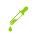 Green dropper vector icon