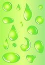 Green drops on background