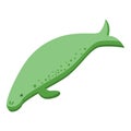 Green dugong icon isometric vector. Sea ocean