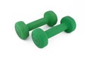 Green dumbbells