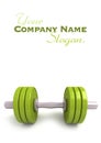 Green dumbbells